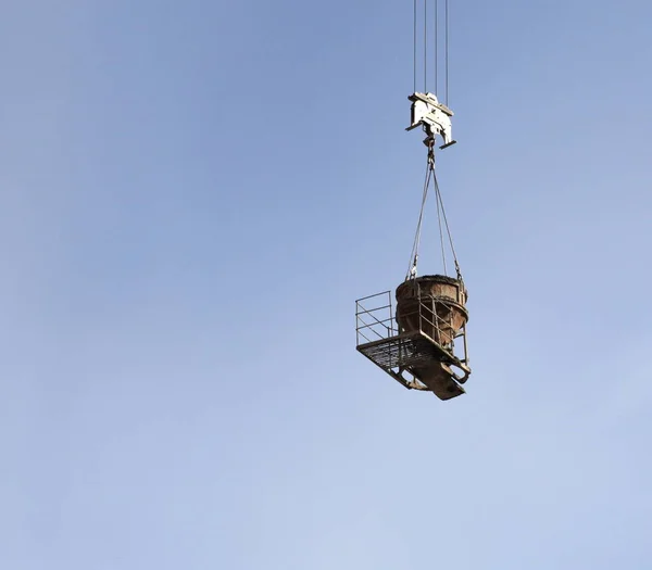 Crane Equipment Cement Lifting Day — Stock Photo, Image