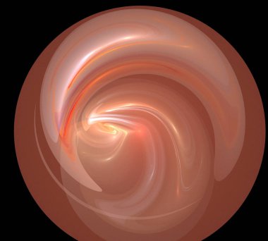 Siyah Renk Üzerine Bir Dijital Fraktal Resmi