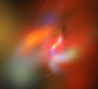 Siyah Renk Üzerine Bir Dijital Fraktal Resmi