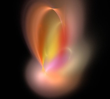 Siyah Renk Üzerine Bir Dijital Fraktal Resmi