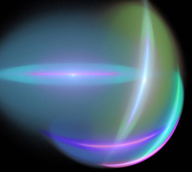 Siyah Renk Üzerine Bir Dijital Fraktal Resmi