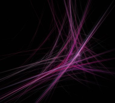 Siyah Renk Üzerine Bir Dijital Fraktal Resmi