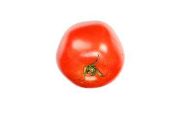 Beyaz arkaplanda kırmızı domates