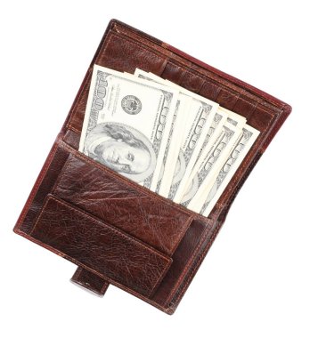 Dolar Isolated ile deri çanta