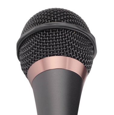 Beyaz arka plan üzerinde dinamik mikrofon  