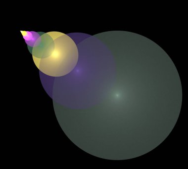 Siyah Renk Üzerine Bir Dijital Fraktal Resmi