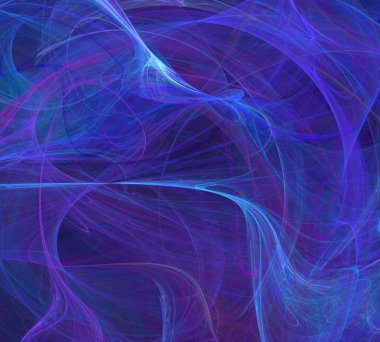 Siyah Renk Üzerine Bir Dijital Fraktal Resmi