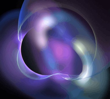 Siyah Renk Üzerine Bir Dijital Fraktal Resmi