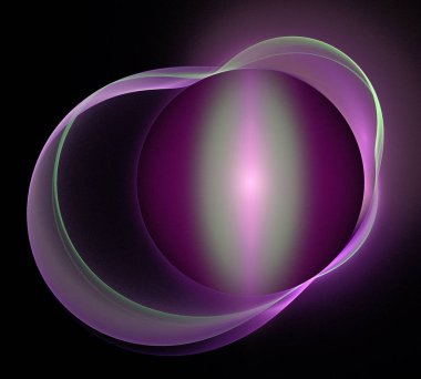 Siyah Renk Üzerine Bir Dijital Fraktal Resmi