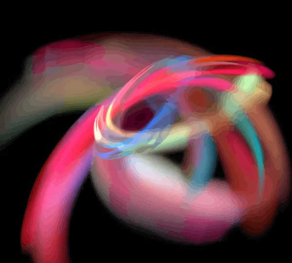 Gambar Dari Satu Fraktal Digital Pada Warna Hitam — Stok Foto