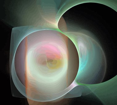 Siyah Renk Üzerine Bir Dijital Fraktal Resmi