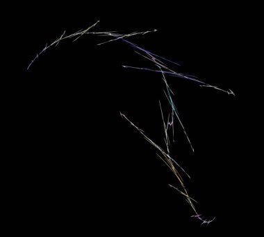 Siyah Renk Üzerine Bir Dijital Fraktal Resmi