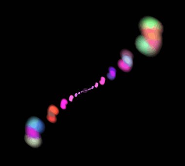 Siyah Renk Üzerine Bir Dijital Fraktal Resmi