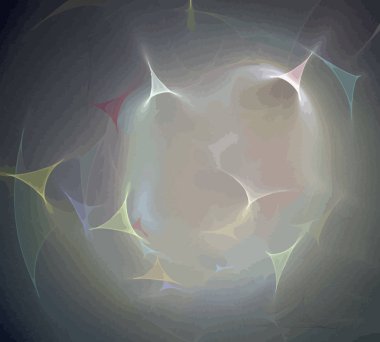 Siyah Renk Üzerine Bir Dijital Fraktal Resmi