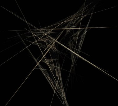 Siyah Renk Üzerine Bir Dijital Fraktal Resmi