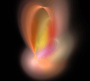 Siyah Renk Üzerine Bir Dijital Fraktal Resmi