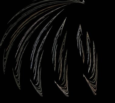 Siyah Renk Üzerine Bir Dijital Fraktal Resmi