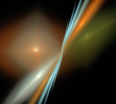 Siyah Renk Üzerine Bir Dijital Fraktal Resmi