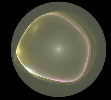 Siyah Renk Üzerine Bir Dijital Fraktal Resmi