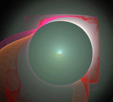 Siyah Renk Üzerine Bir Dijital Fraktal Resmi