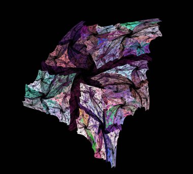 Siyah Renk Üzerine Bir Dijital Fraktal Resmi