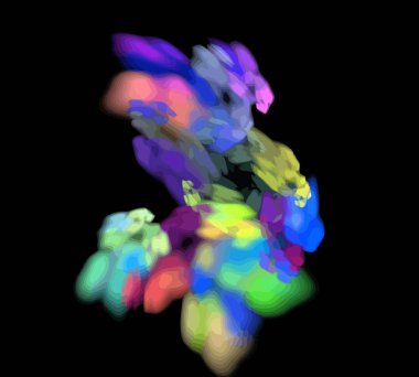 Siyah Renk Üzerine Bir Dijital Fraktal Resmi