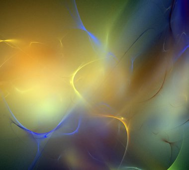 Siyah Renk Üzerine Bir Dijital Fraktal Resmi