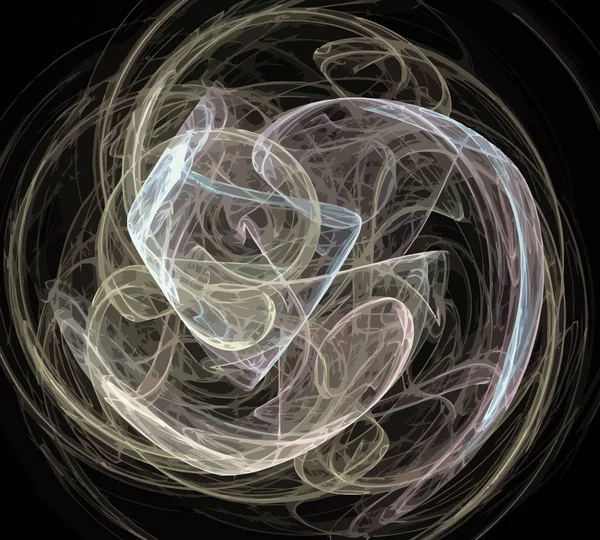 Siyah Renk Üzerine Bir Dijital Fraktal Resmi