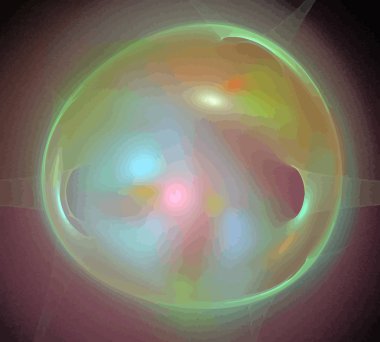 Siyah Renk Üzerine Bir Dijital Fraktal Resmi