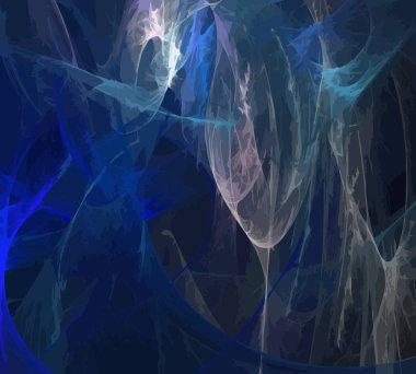 Siyah Renk Üzerine Bir Dijital Fraktal Resmi