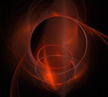 Siyah Renk Üzerine Bir Dijital Fraktal Resmi