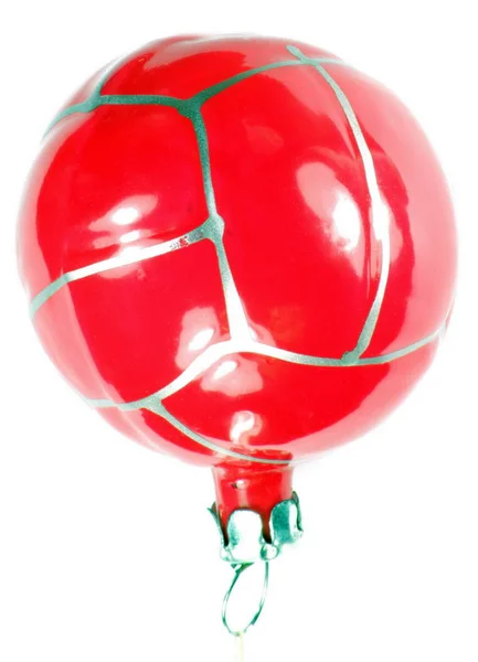 One Christmas Firtree Toy Ball Isolated — Stock Photo, Image