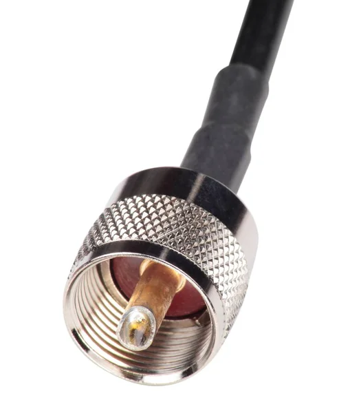 Pl259 Connector Cable Isolated — 图库照片