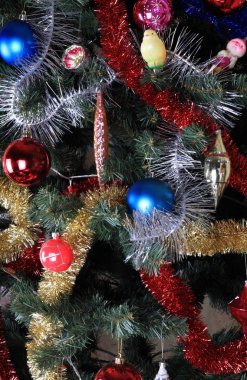 Yeşil Noel köknar oyuncaklar