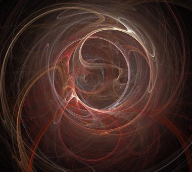 Siyah Renk Üzerine Bir Dijital Fraktal Resmi