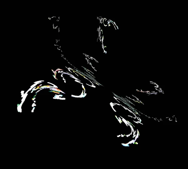 1枚のデジタル フラクタルの黒い色の画像 — ストック写真