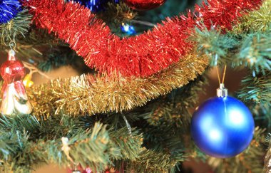 Yeşil Noel köknar oyuncaklar