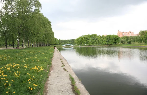 Весна в городском парке — стоковое фото