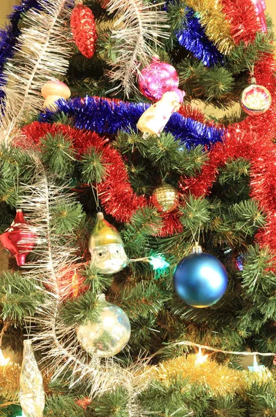 緑のクリスマス モミの玩具 — ストック写真