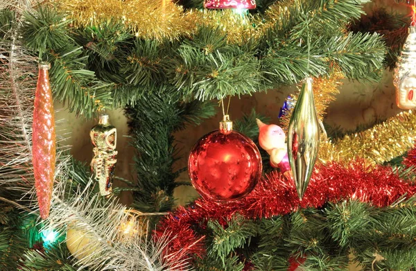 Toys Green Christmas Fir — Stock Photo, Image