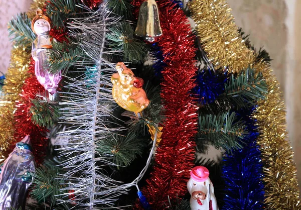 Speelgoed Groene Kerst Spar — Stockfoto