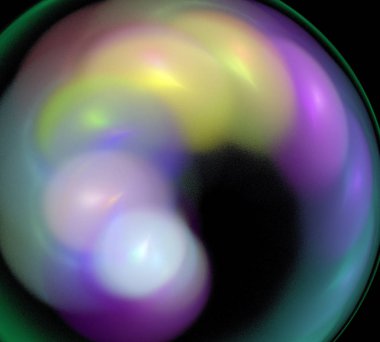 Siyah Renk Üzerine Bir Dijital Fraktal Resmi