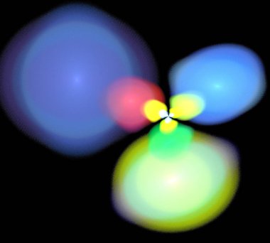 Siyah Renk Üzerine Bir Dijital Fraktal Resmi