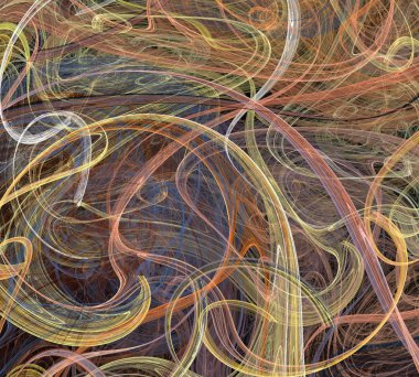 Siyah Renk Üzerine Bir Dijital Fraktal Resmi