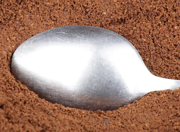 Milled Coffee One Teaspoon — Stock Photo, Image