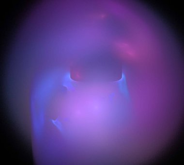 Siyah Renk Üzerine Bir Dijital Fraktal Resmi