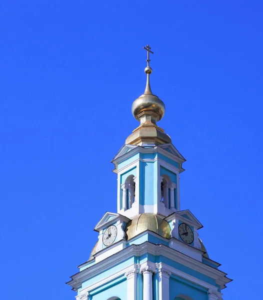 Kaple Tower Centru Města Pozadí Oblohy — Stock fotografie