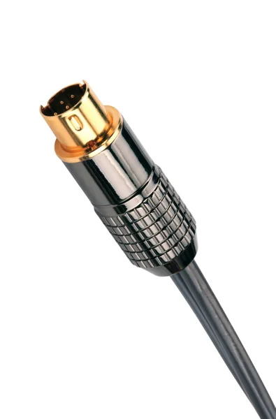 Mannelijke Plug Connector Geïsoleerd — Stockfoto