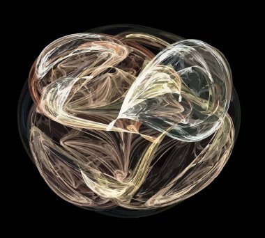 Siyah Renk Üzerine Bir Dijital Fraktal Resmi