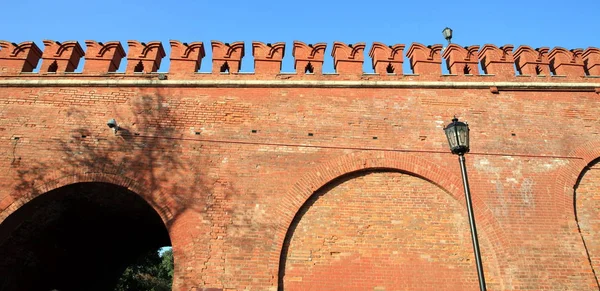 Kremlin Muur Lucht Achtergrond — Stockfoto